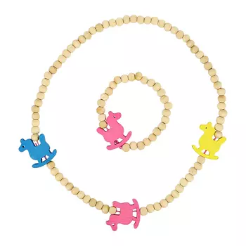 Набор бижутерии MISS PINKY бусы, браслет