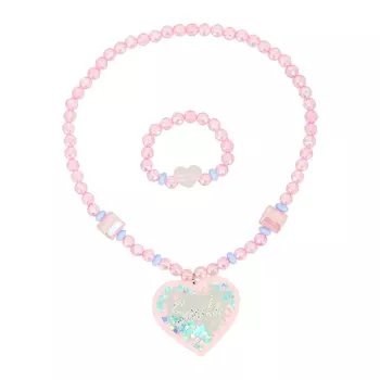 Набор бижутерии MISS PINKY бусы, браслет