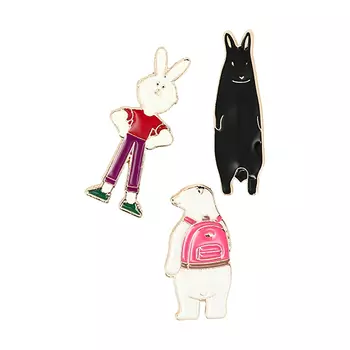 Набор брошей LADY PINK