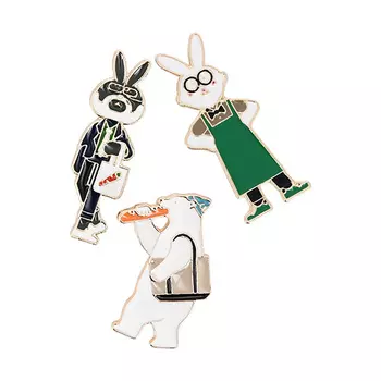 Набор брошей LADY PINK