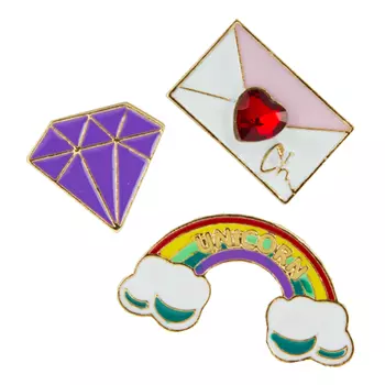 Набор брошей LADY PINK