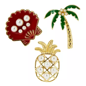 Набор брошей LADY PINK