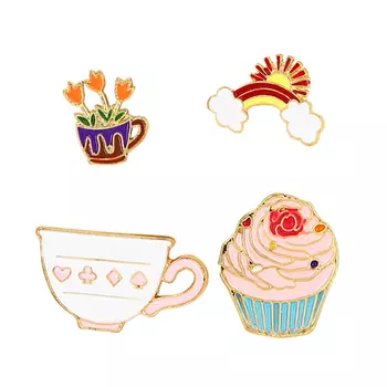 Набор брошей LADY PINK