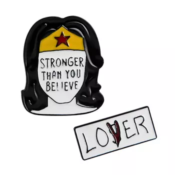 Набор брошей LADY PINK 2 шт