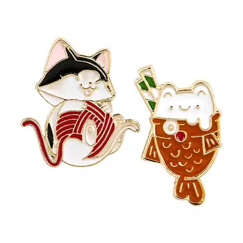 Набор брошей LADY PINK 2 шт