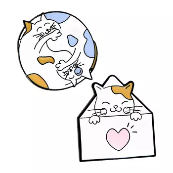 Набор брошей LADY PINK 2 шт