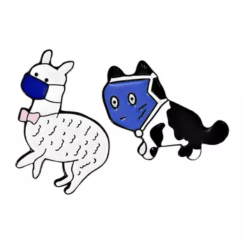 Набор брошей LADY PINK 2 шт