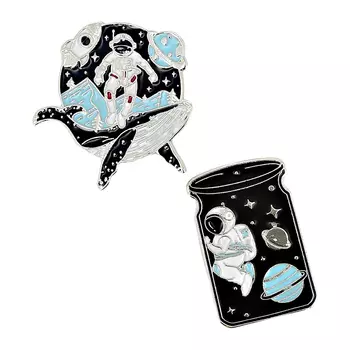 Набор брошей LADY PINK 2 шт