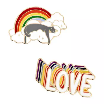 Набор брошей LADY PINK 2 шт