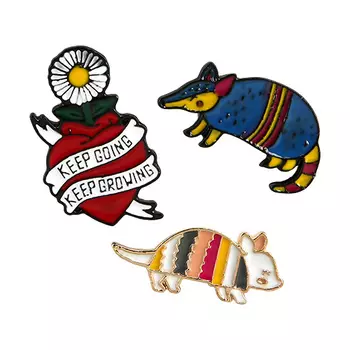 Набор брошей LADY PINK 3 шт