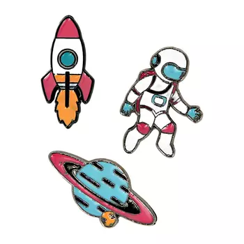 Набор брошей LADY PINK 3 шт