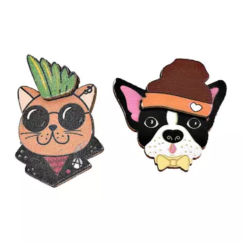 Набор брошей LADY PINK ECO 2 шт