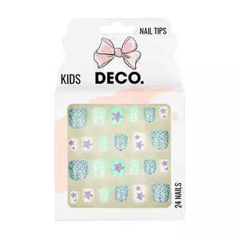 Набор детских накладных ногтей DECO. KIDS самоклеящиеся star 24 шт
