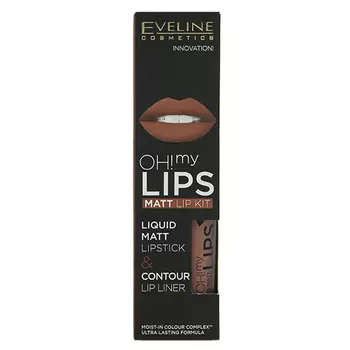 Набор для губ EVELINE OH MY LIPS тон 01 помада, карандаш