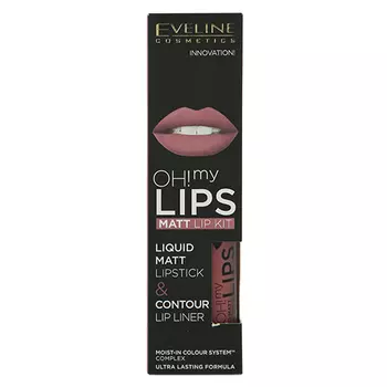 Набор для губ EVELINE OH MY LIPS тон 04 помада, карандаш