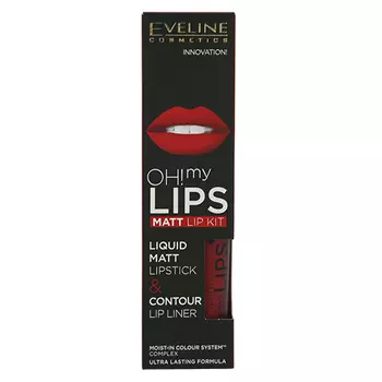 Набор для губ EVELINE OH MY LIPS тон 05 помада, карандаш