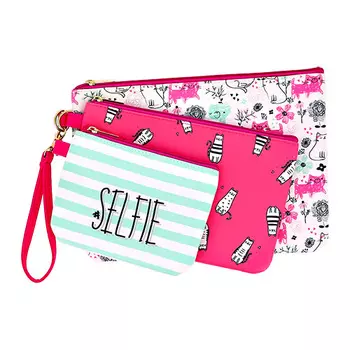 Набор из 3-х косметичек LADY PINK