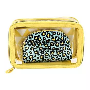 Набор из 3-х косметичек LADY PINK желтые