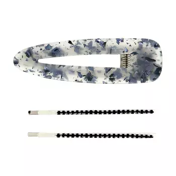 Набор LADY PINK MARBLE заколка-зажим, невидимки 2 шт