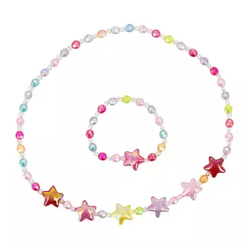 Набор MISS PINKY бусы, браслет