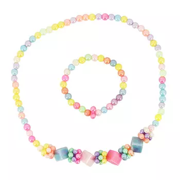 Набор MISS PINKY бусы, браслет