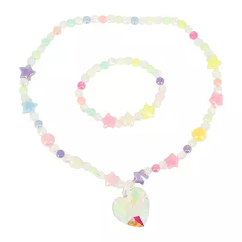 Набор MISS PINKY бусы, браслет