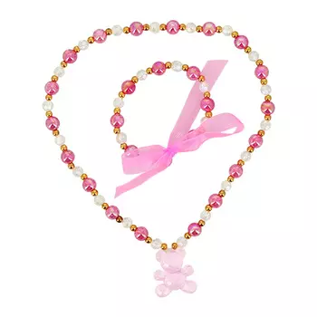 Набор MISS PINKY бусы, браслет