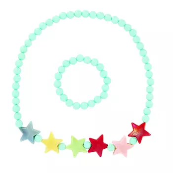 Набор MISS PINKY бусы, браслет