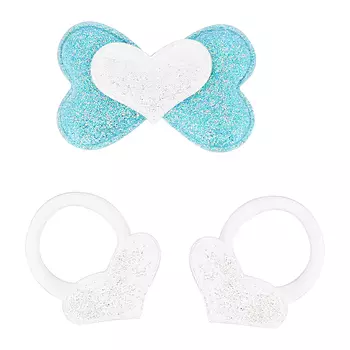 Набор MISS PINKY резинка 1 шт, заколка 2 шт