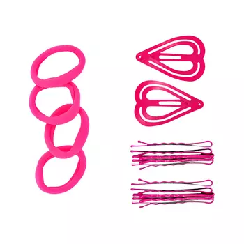 Набор MISS PINKY резинка 2 шт, заколка 2 шт, невидимка 10 шт