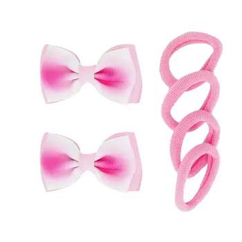 Набор MISS PINKY резинка 4 шт, заколка 2 шт