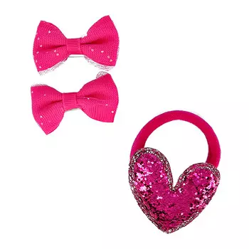 Набор MISS PINKY резинка, заколка 2 шт