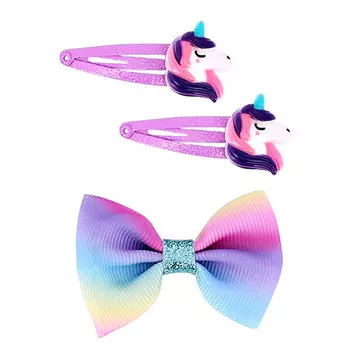 Набор MISS PINKY резинка, заколка 2 шт