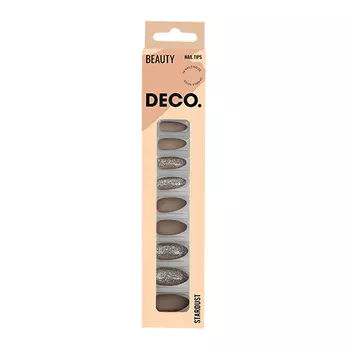 Набор накладных ногтей DECO. STARDUST concrete 24 шт + клеевые стикеры 24 шт