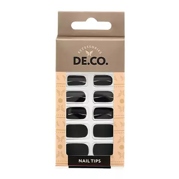 Набор накладных ногтей DECO. VELOUR dark brownie 24 шт+ клеевые стикеры 24 шт