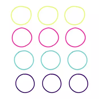 Набор резинок MISS PINKY 12 шт