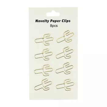 Набор скрепок FUN CACTUS 8 шт