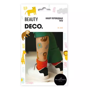 Набор татуировок для тел DECO. CARTOON by Miami tattoos переводная In zoo