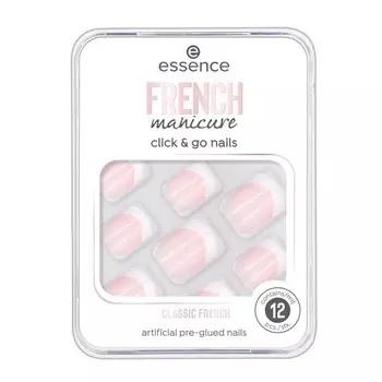 Накладные ногти ESSENCE FRENCH MANICURE CLICK &amp; GO на клейкой основе тон 01