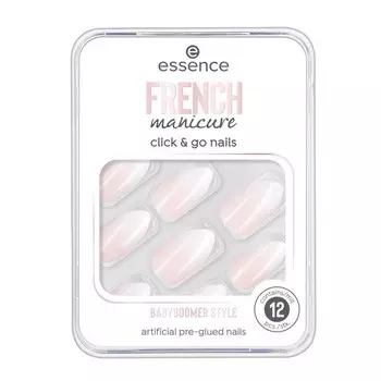 Накладные ногти ESSENCE FRENCH MANICURE CLICK & GO на клейкой основе тон 02