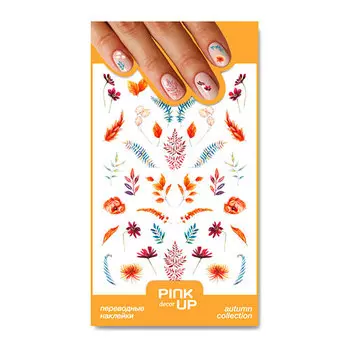 Наклейки для ногтей PINK UP DECOR 2D переводные тон 23