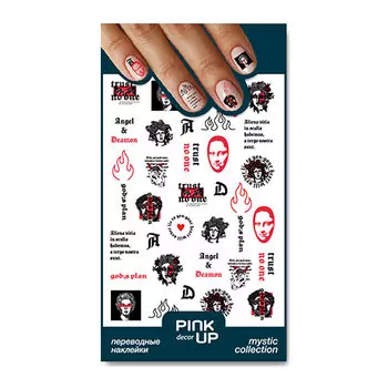 Наклейки для ногтей PINK UP DECOR 2D переводные тон 28