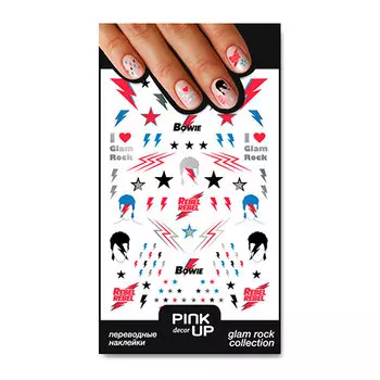 Наклейки для ногтей PINK UP DECOR 2D переводные тон 29
