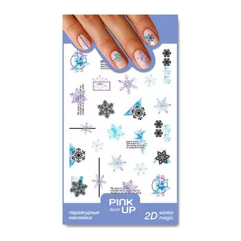 Наклейки для ногтей PINK UP DECOR 2D переводные тон 39