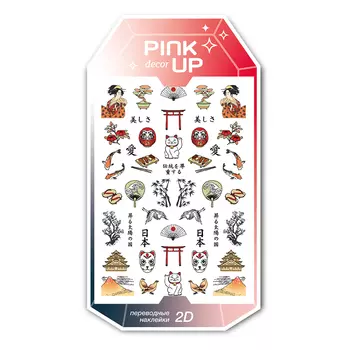 Наклейки для ногтей PINK UP DECOR 2D переводные тон 41
