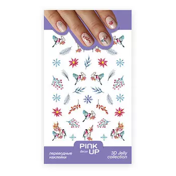 Наклейки для ногтей PINK UP DECOR 3D JELLY переводные тон 722