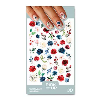 Наклейки для ногтей PINK UP DECOR 3D переводные тон 14