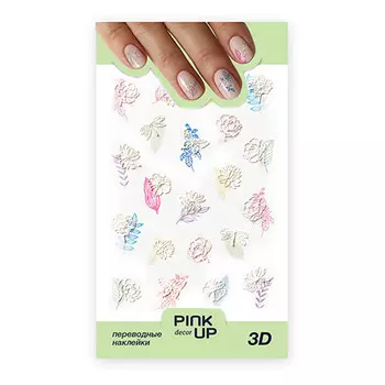 Наклейки для ногтей PINK UP DECOR 3D переводные тон 691