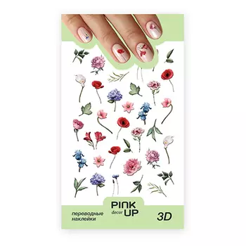 Наклейки для ногтей PINK UP DECOR 3D переводные тон 768
