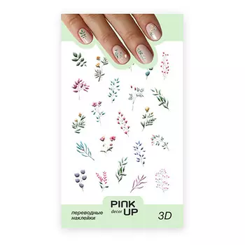 Наклейки для ногтей PINK UP DECOR 3D переводные тон 783